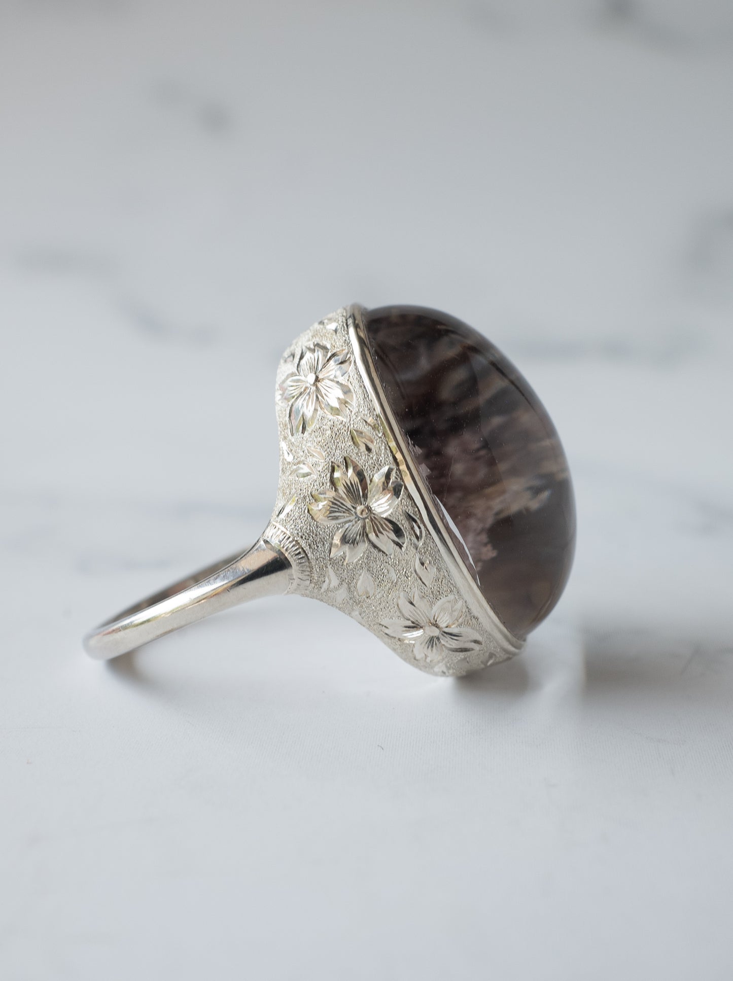 Cherry Blossom Garden Quartz Hawaiian Ring - 2