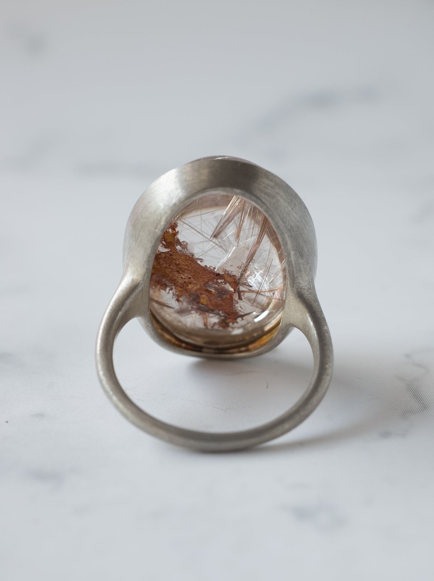 Pink Rutilated Garden Quartz Ring -2