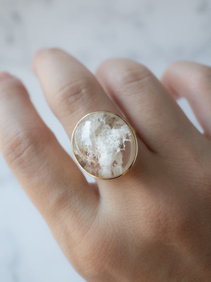 White Garden Quartz Hawaiian Ring