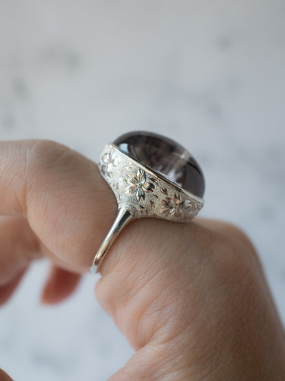 Cherry Blossom Garden Quartz Hawaiian Ring - 2