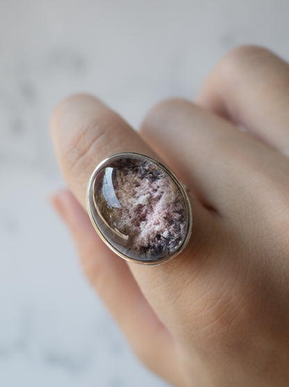 Cherry Blossom Garden Quartz Hawaiian Ring - 2