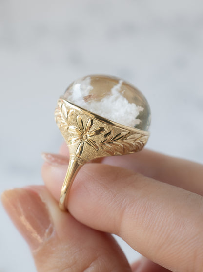 White Garden Quartz Hawaiian Ring