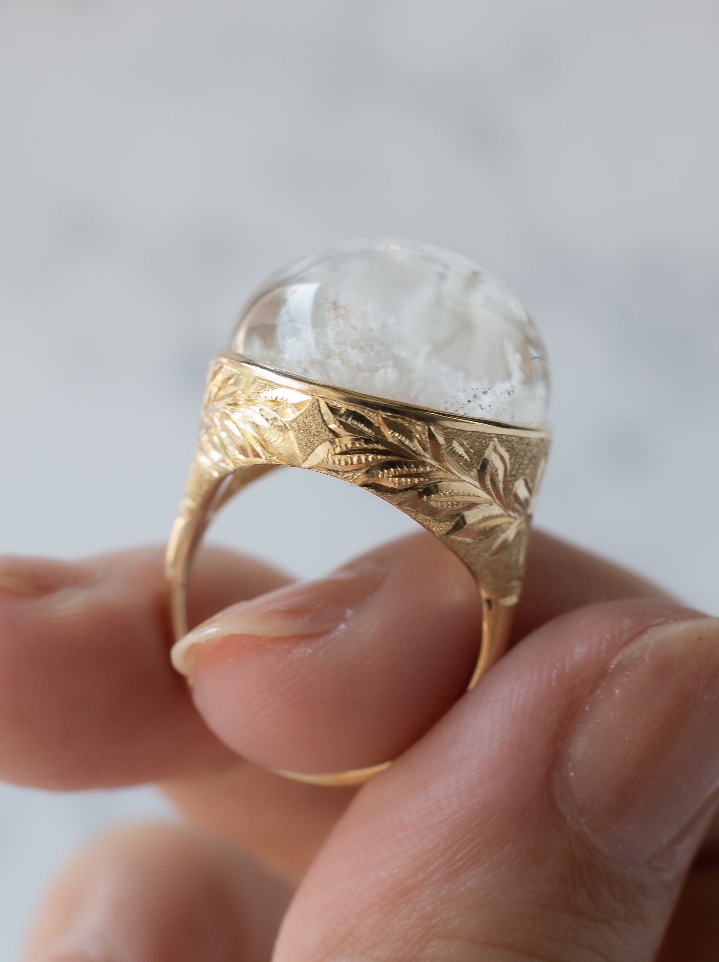 White Garden Quartz Hawaiian Ring