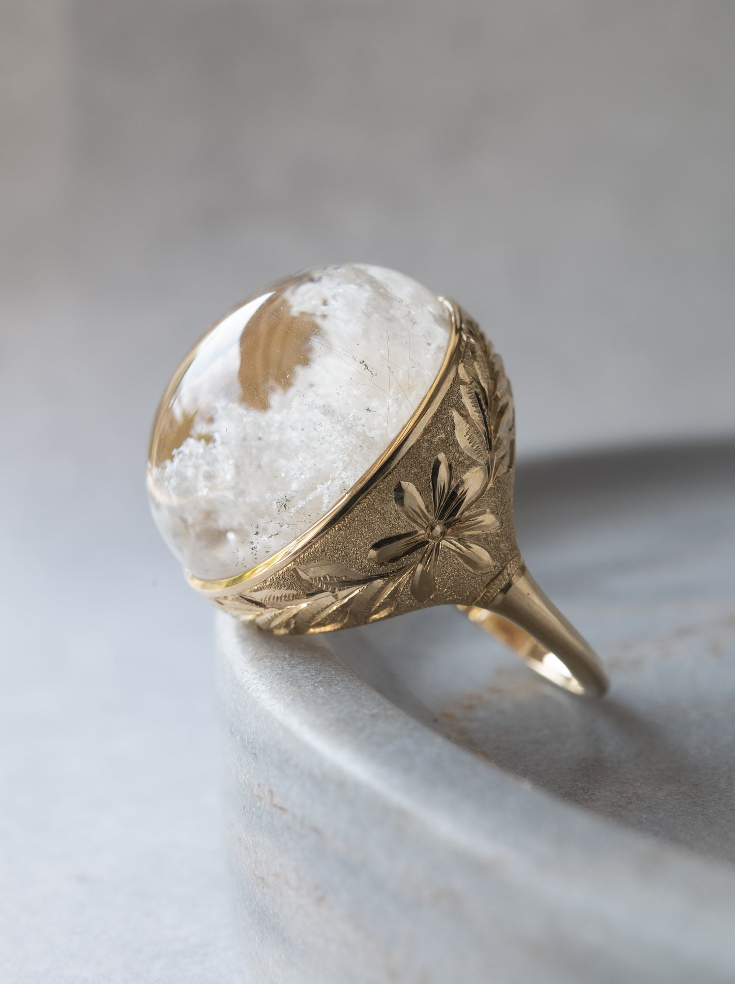 White Garden Quartz Hawaiian Ring
