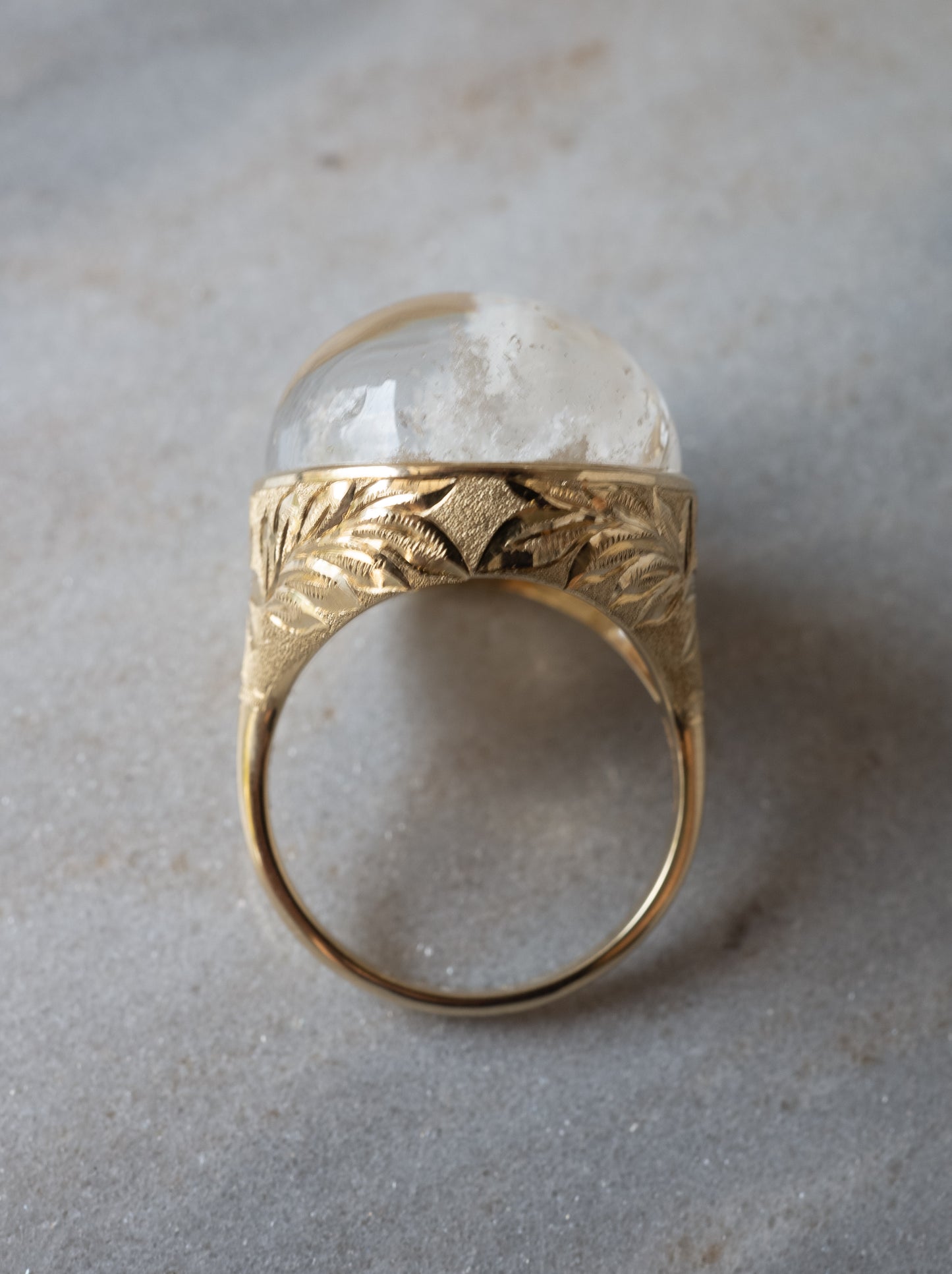 White Garden Quartz Hawaiian Ring