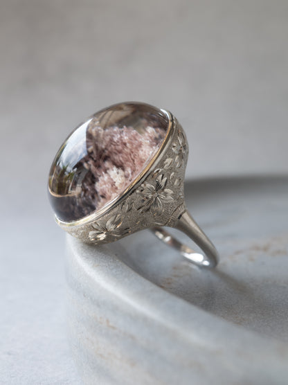 Cherry Blossom Garden Quartz Hawaiian Ring - 2