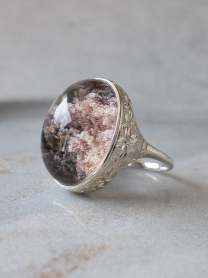 Cherry Blossom Garden Quartz Hawaiian Ring - 2