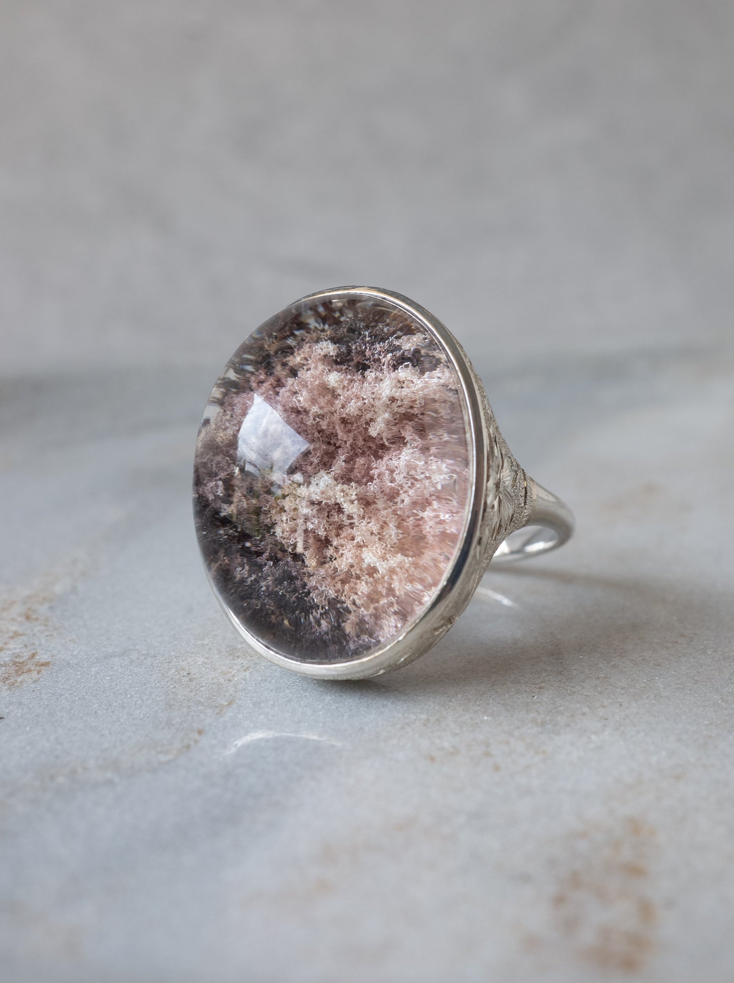 Cherry Blossom Garden Quartz Hawaiian Ring - 2