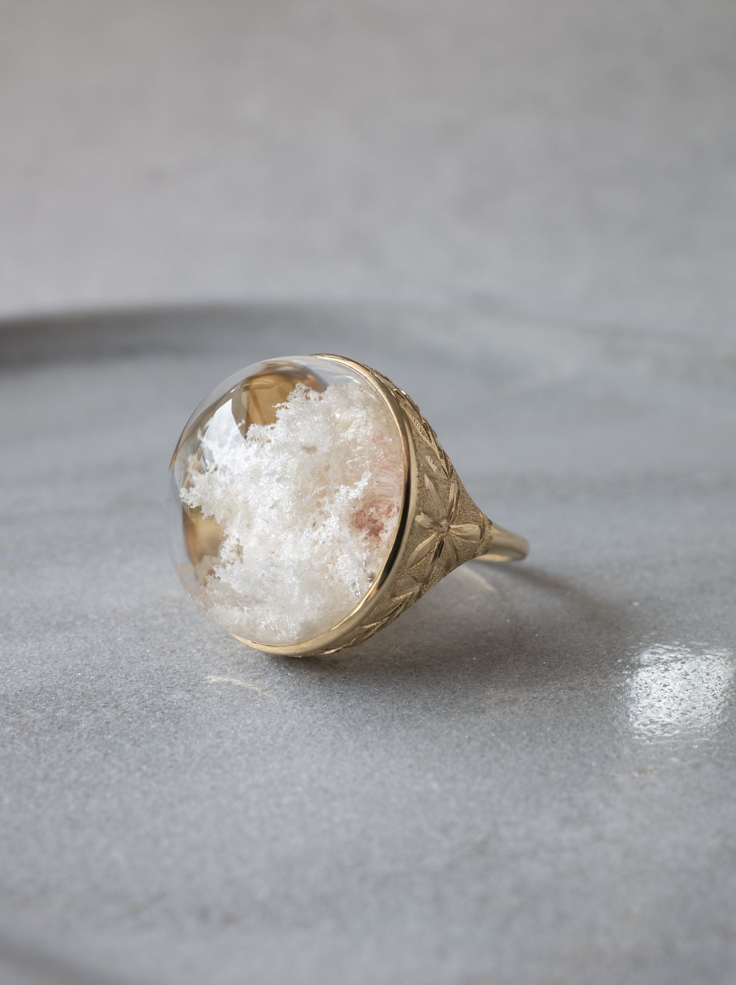 White Garden Quartz Hawaiian Ring