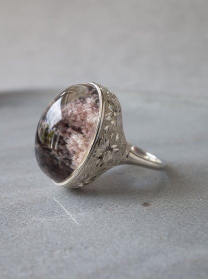 Cherry Blossom Garden Quartz Hawaiian Ring - 2