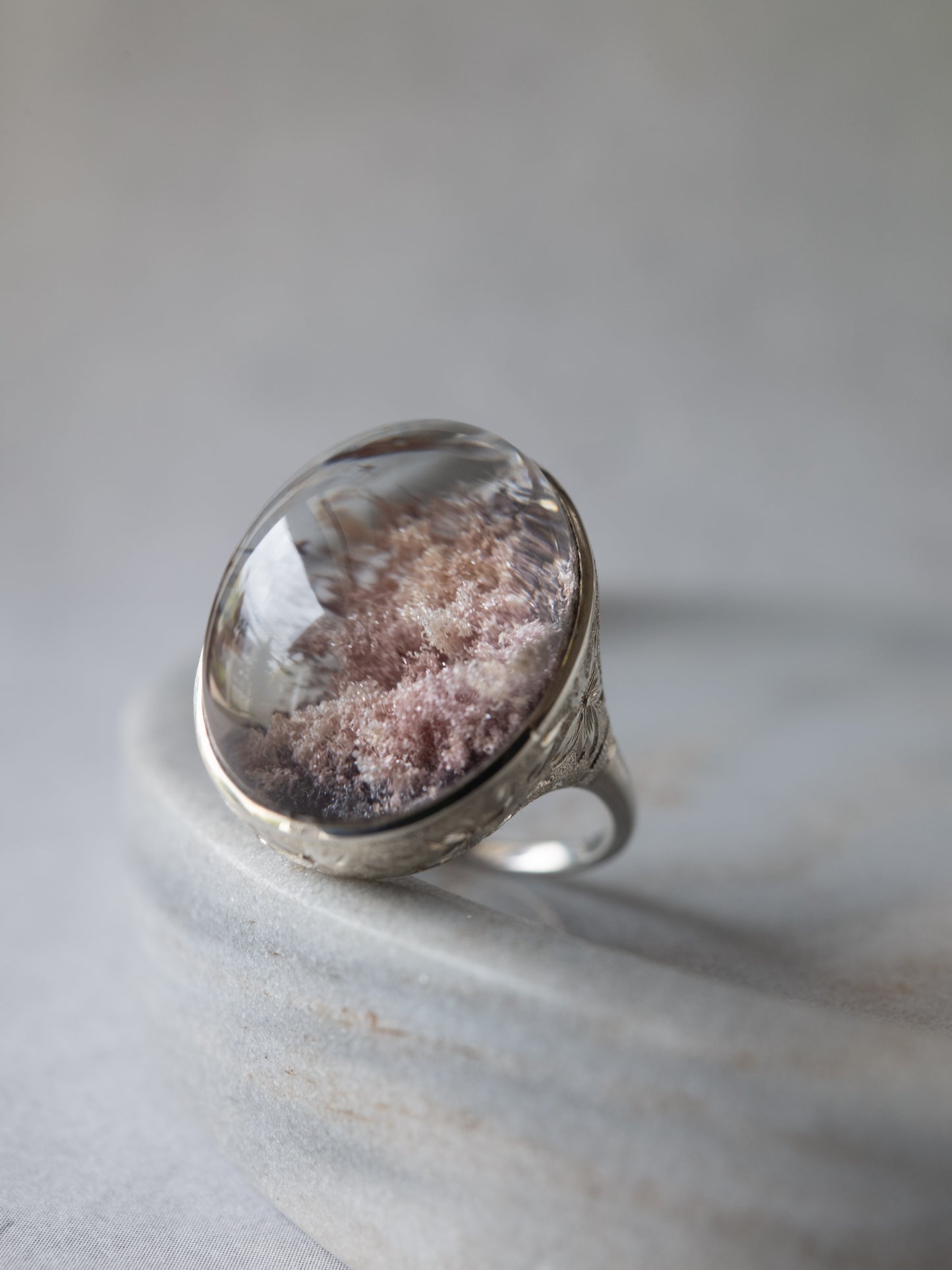 Cherry Blossom Garden Quartz Hawaiian Ring - 2