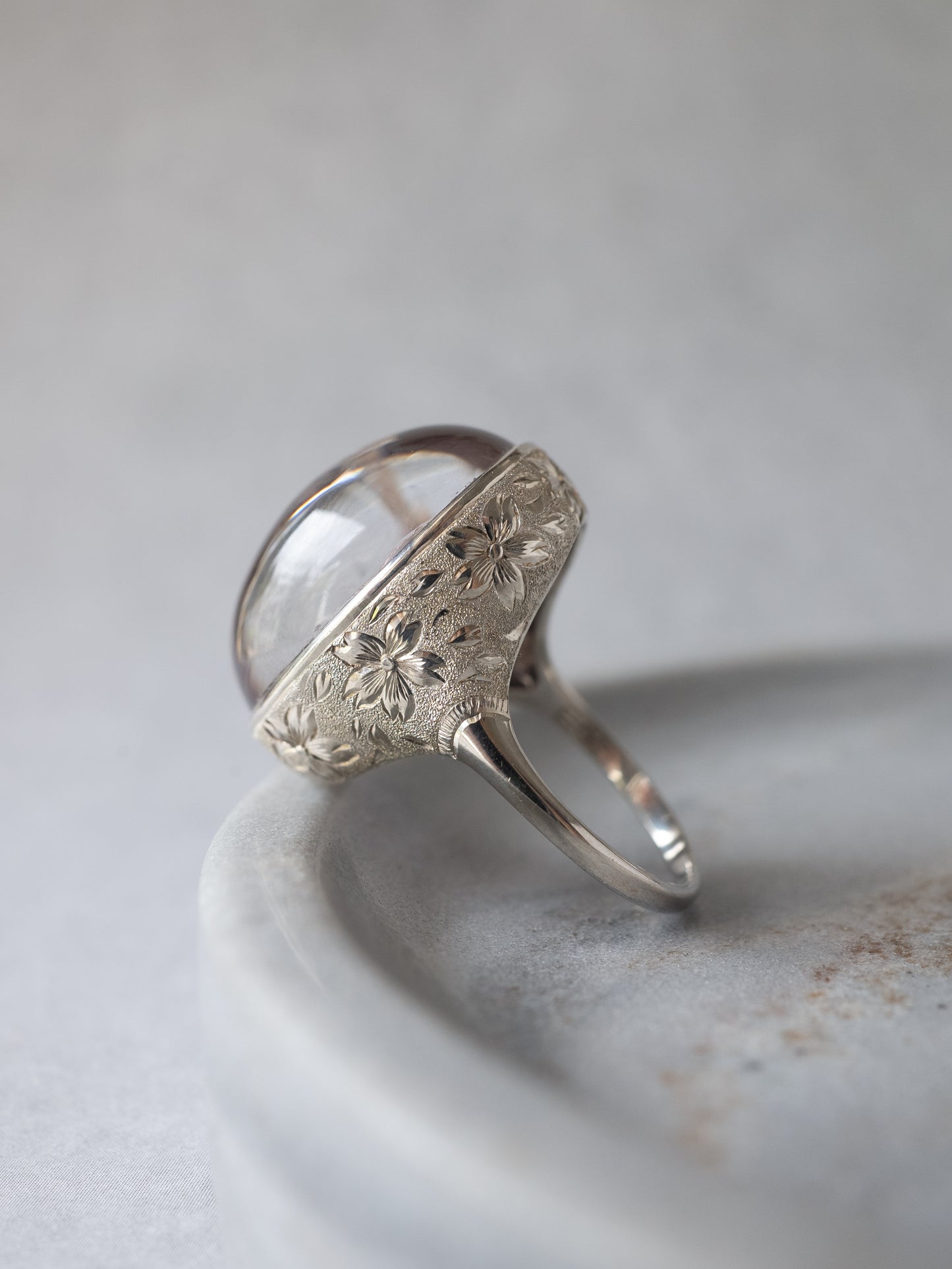 Cherry Blossom Garden Quartz Hawaiian Ring - 2