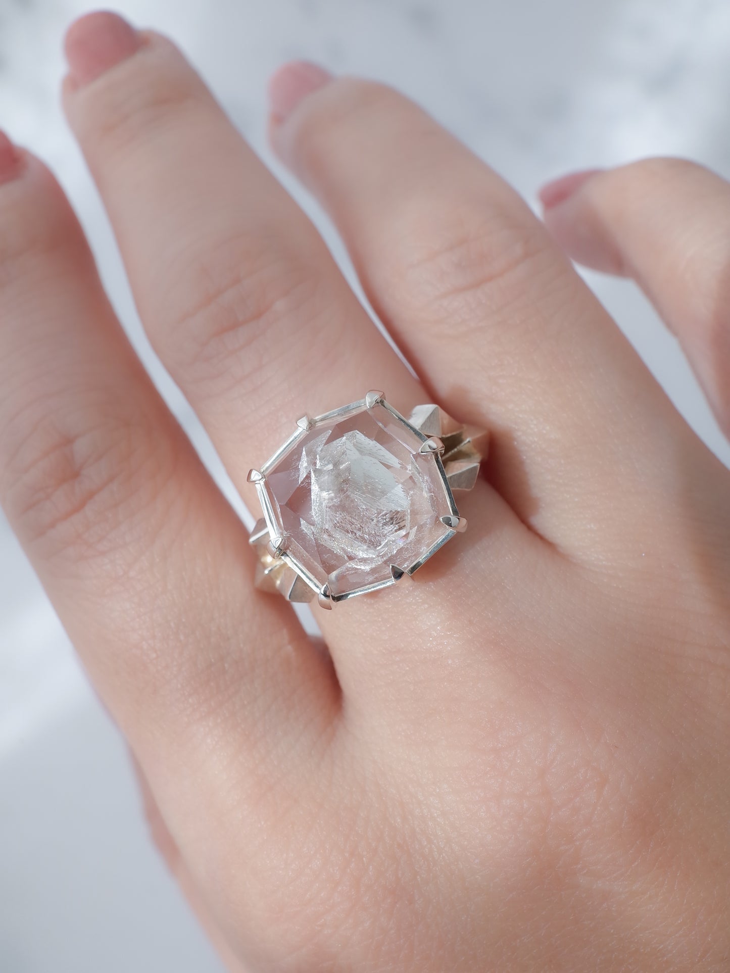 Quartz in Quartz CRYSTALLIZE Ring - 2 / cut by CANNA