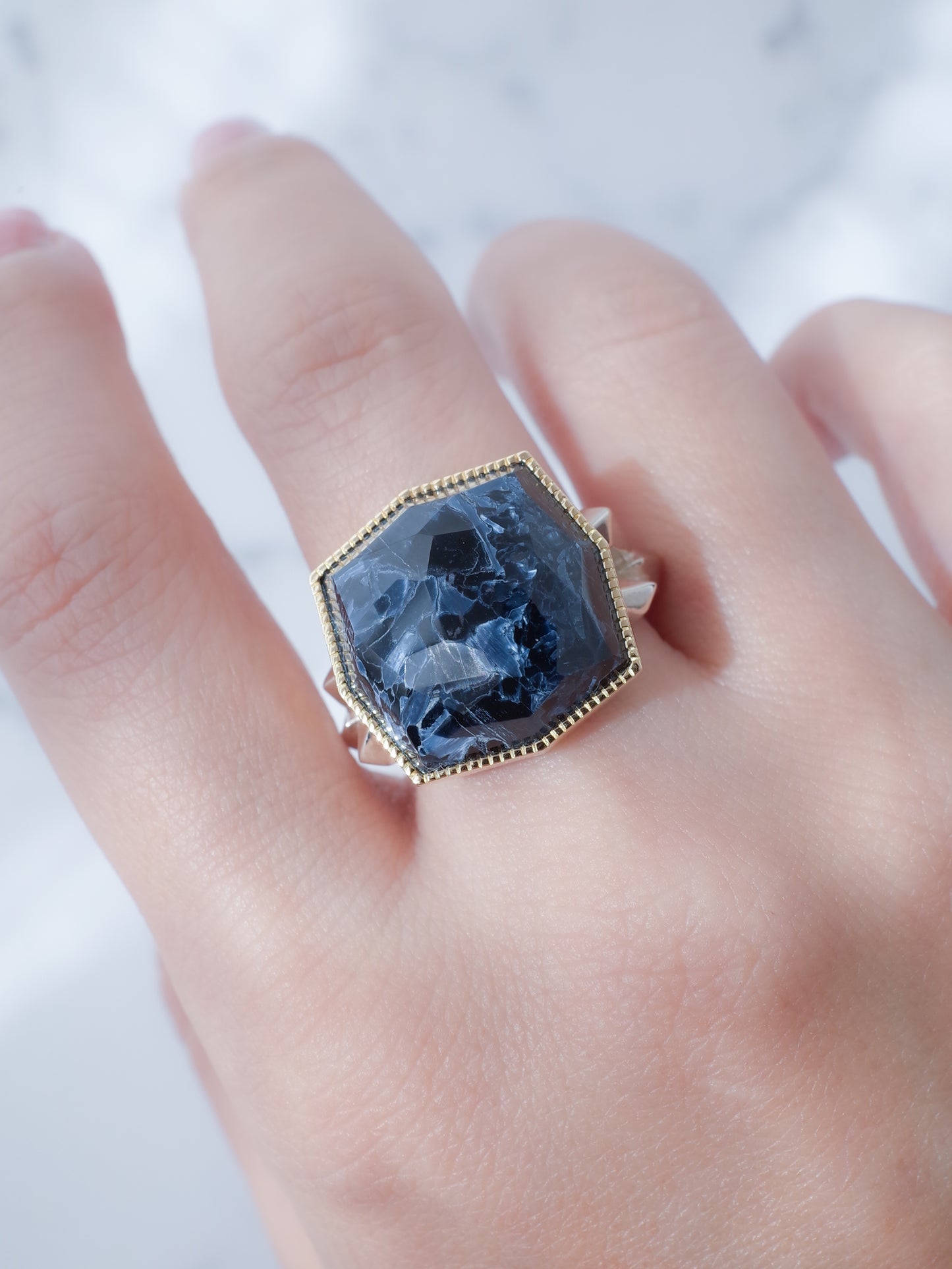 Pietersite  CRYSTALLIZE Ring - 2 / cut by CANNA