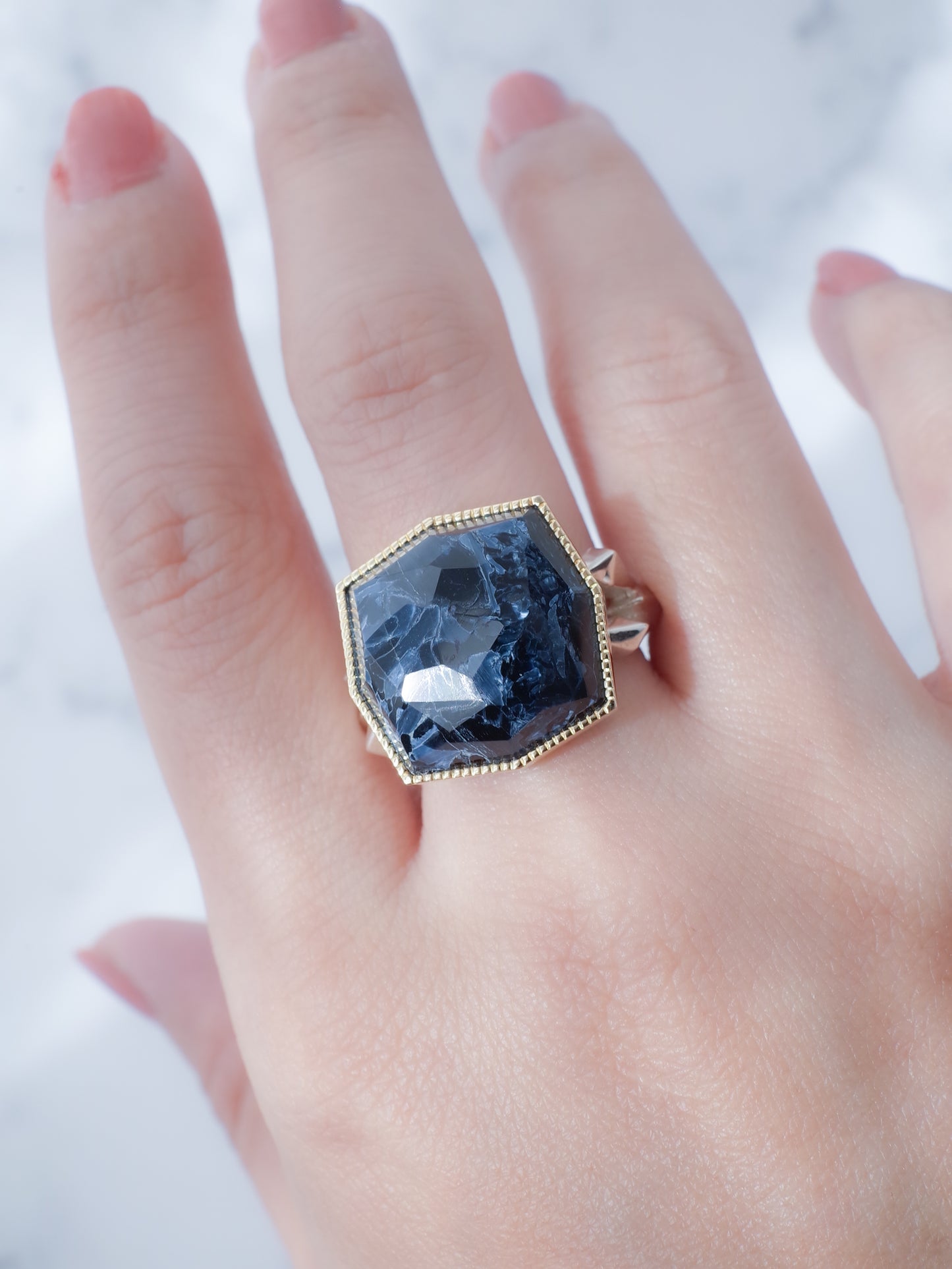 Pietersite  CRYSTALLIZE Ring - 2 / cut by CANNA