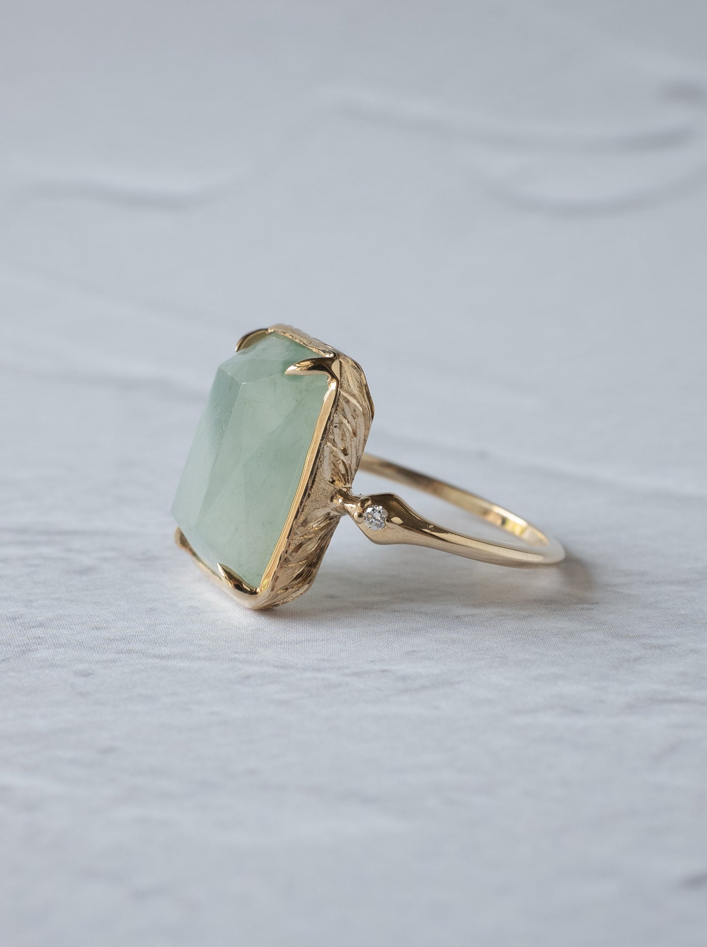 Jadeite Hawaiian Ring - Octagon