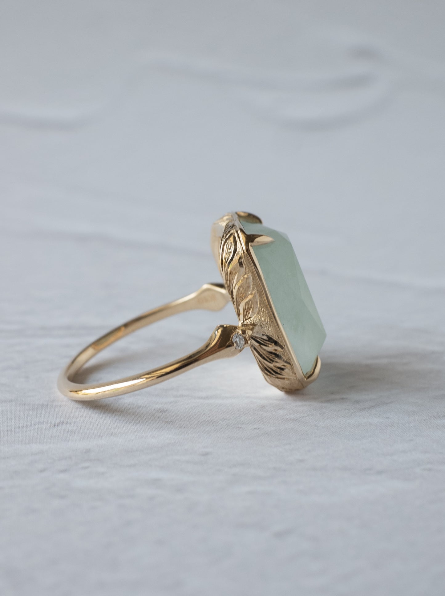 Jadeite Hawaiian Ring - Octagon