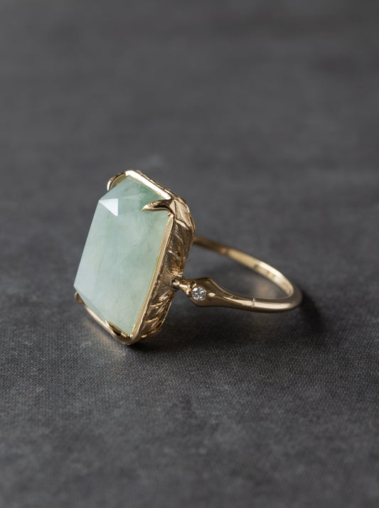 Jadeite Hawaiian Ring - Octagon