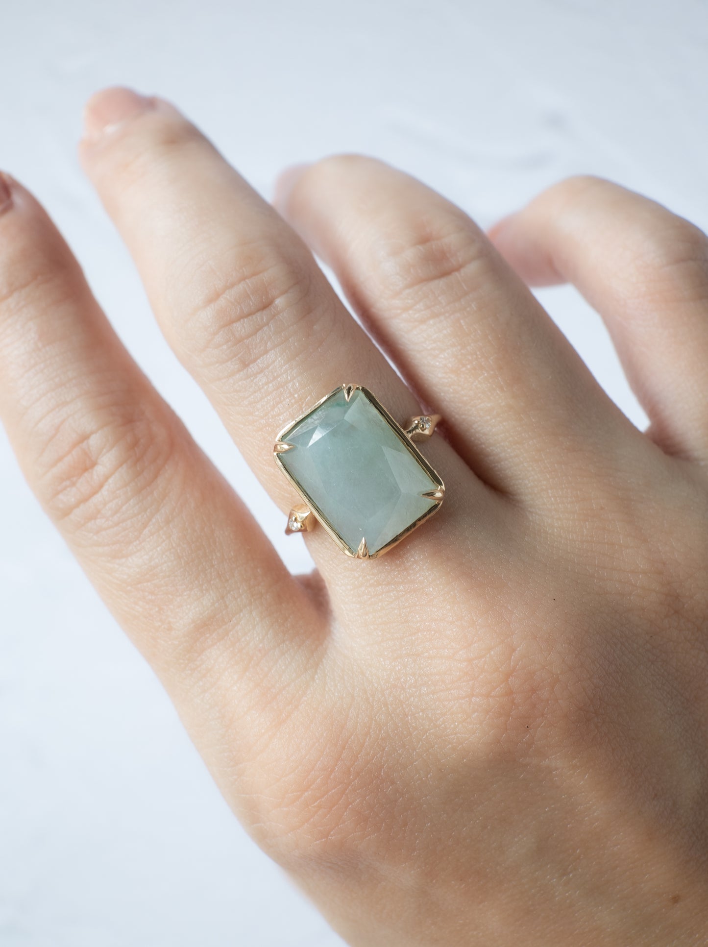 Jadeite Hawaiian Ring - Octagon