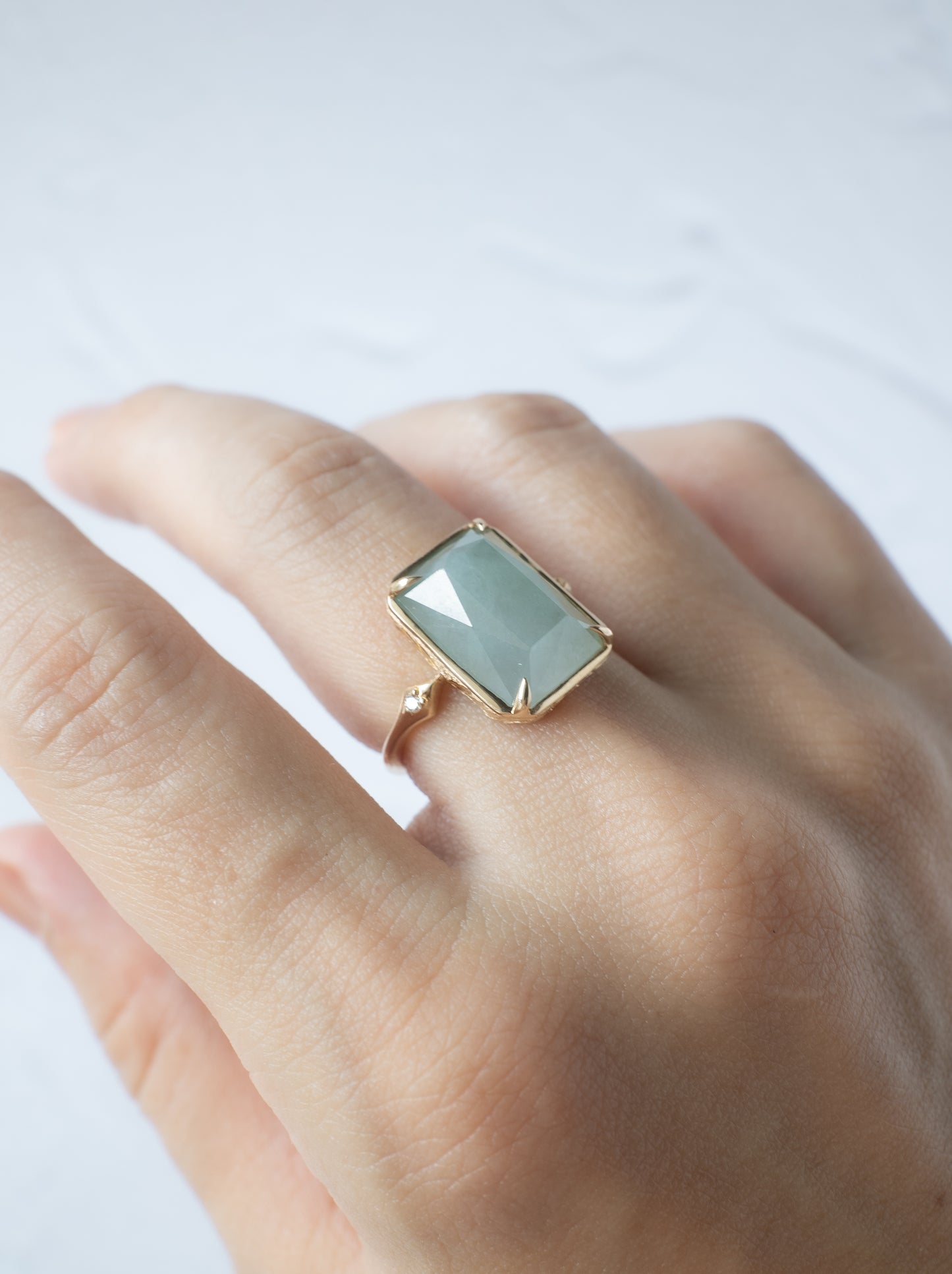 Jadeite Hawaiian Ring - Octagon