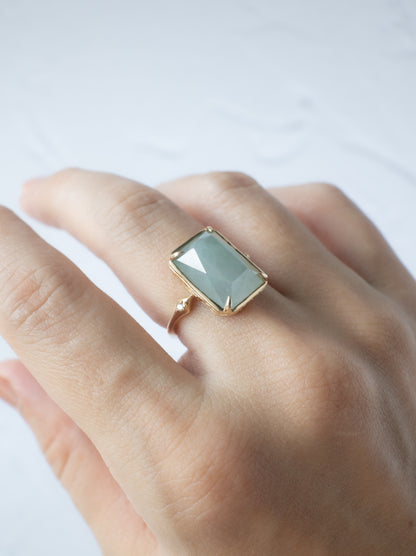 Jadeite Hawaiian Ring - Octagon