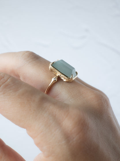 Jadeite Hawaiian Ring - Octagon