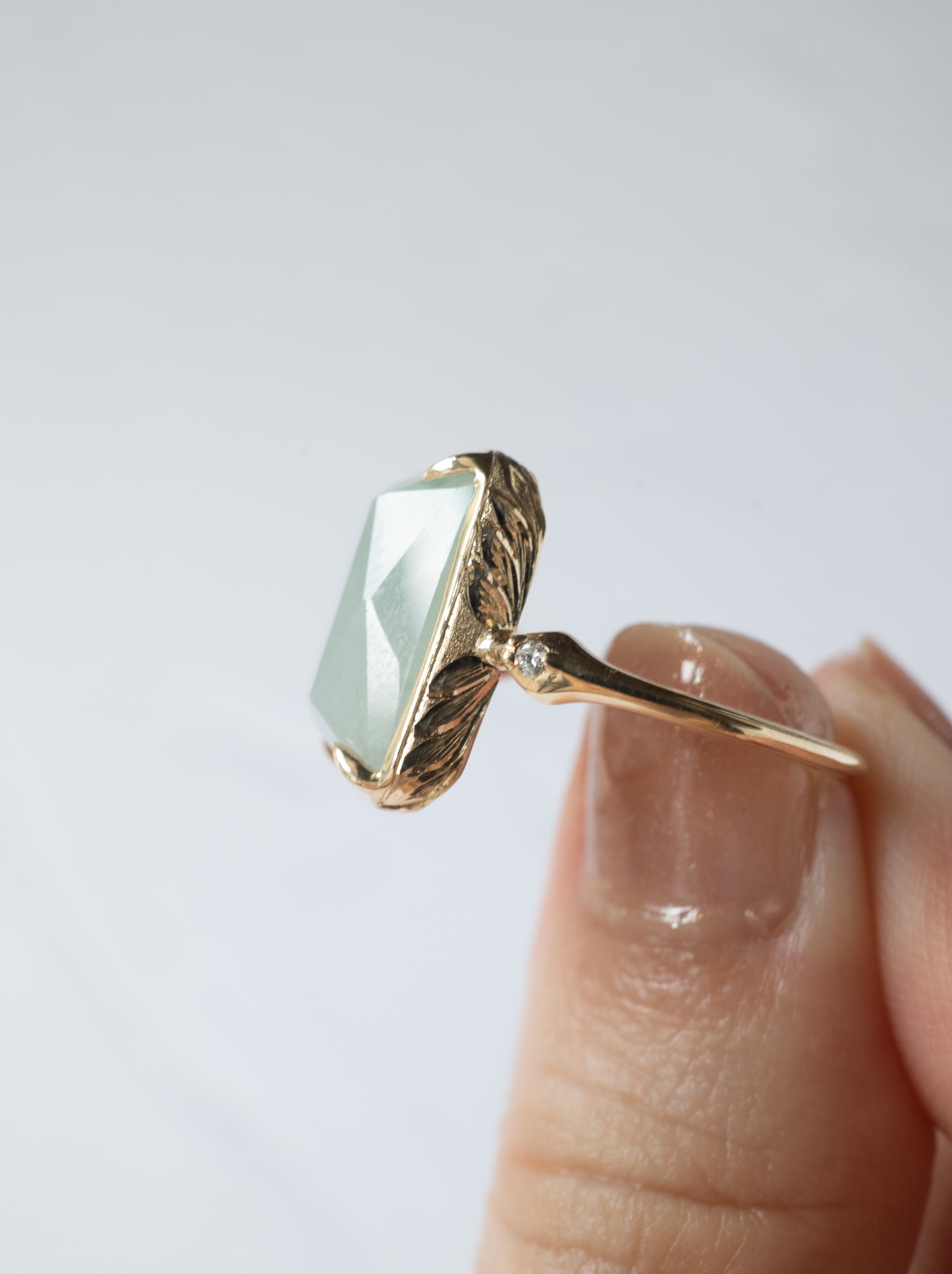 Jadeite Hawaiian Ring - Octagon