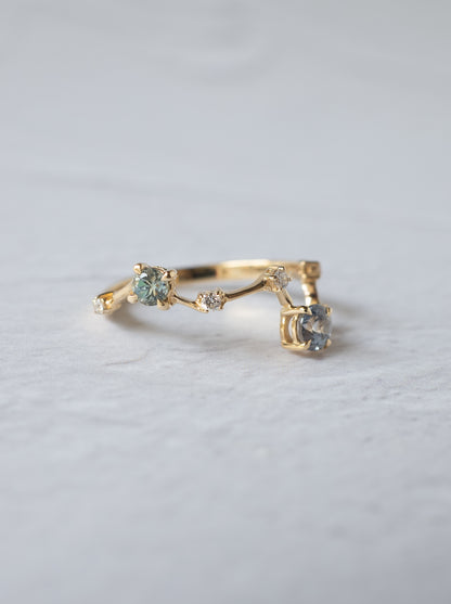 Montana Sappire Asterism Ring