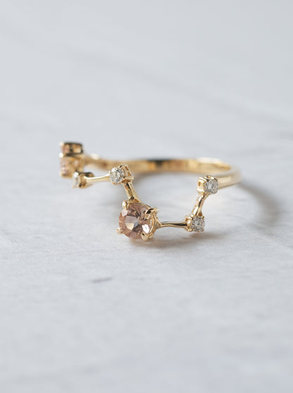 Oregon Sunstone Asterism Ring