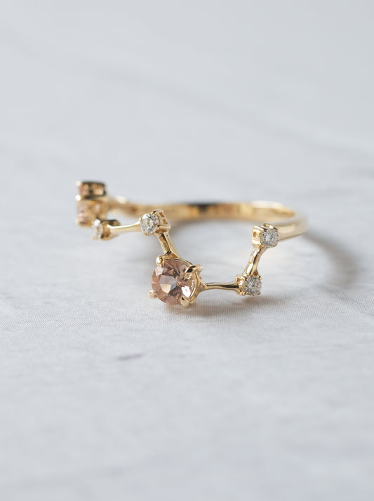 Oregon Sunstone Asterism Ring