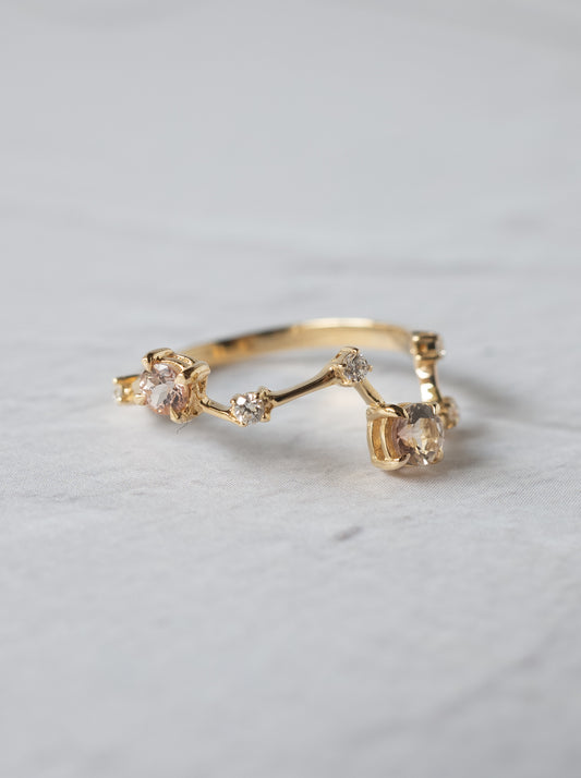 Oregon Sunstone Asterism Ring