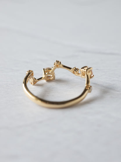Oregon Sunstone Asterism Ring