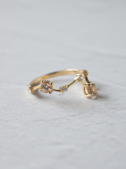 Oregon Sunstone Asterism Ring