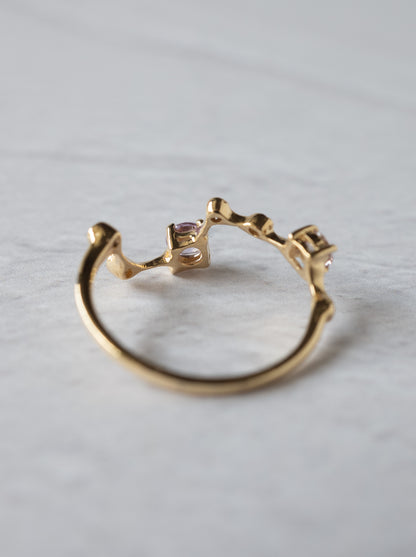 Purple Sapphire Asterism Ring