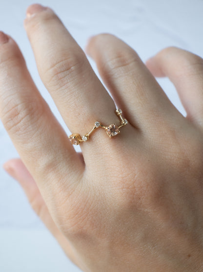 Oregon Sunstone Asterism Ring