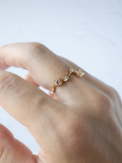 Oregon Sunstone Asterism Ring