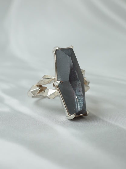 Hematite in Quartz CRYSTALLIZE Ring / cut by CANNA