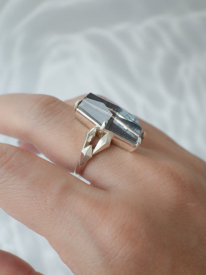 Hematite in Quartz CRYSTALLIZE Ring / cut by CANNA