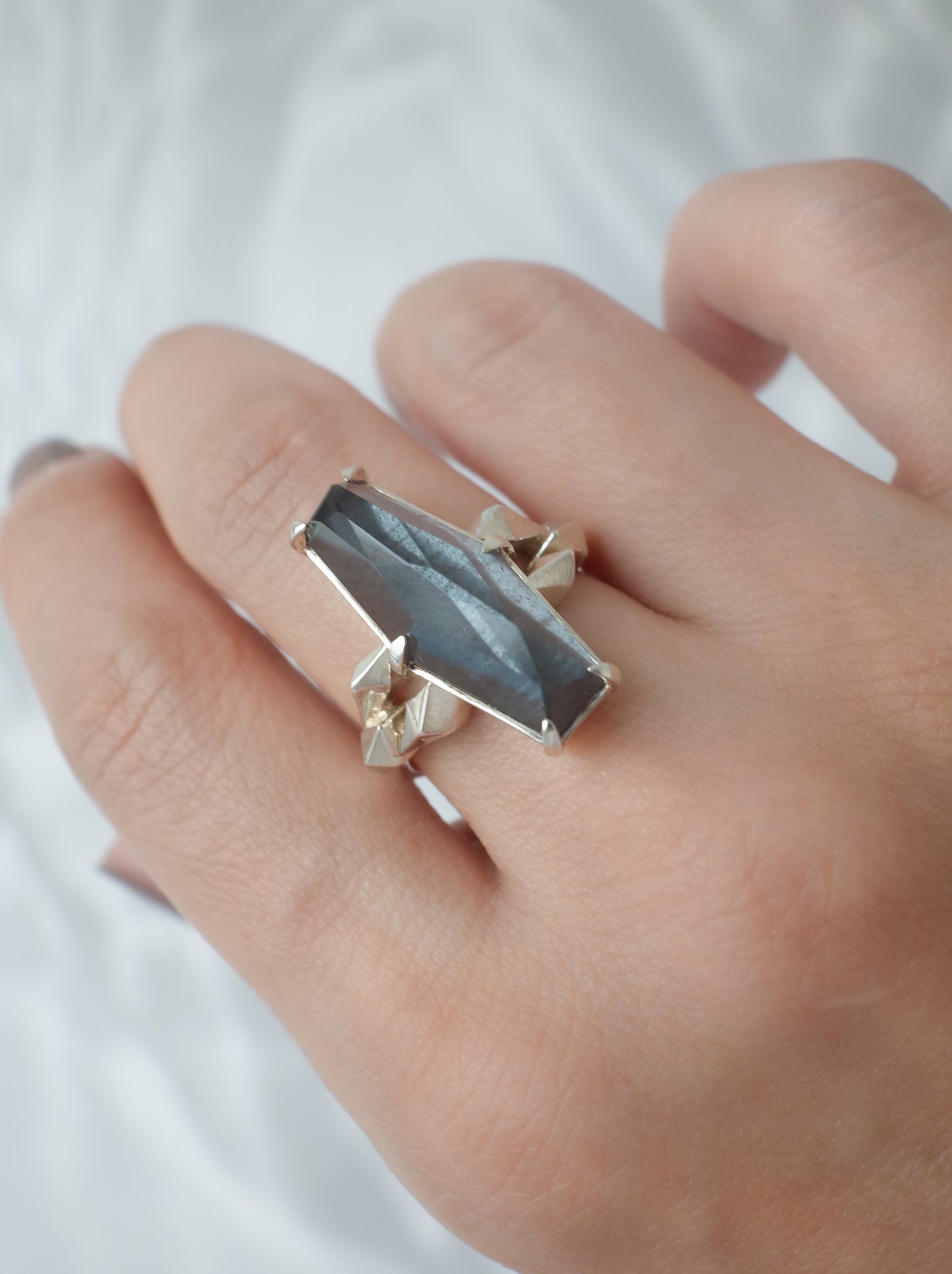 Hematite in Quartz CRYSTALLIZE Ring / cut by CANNA