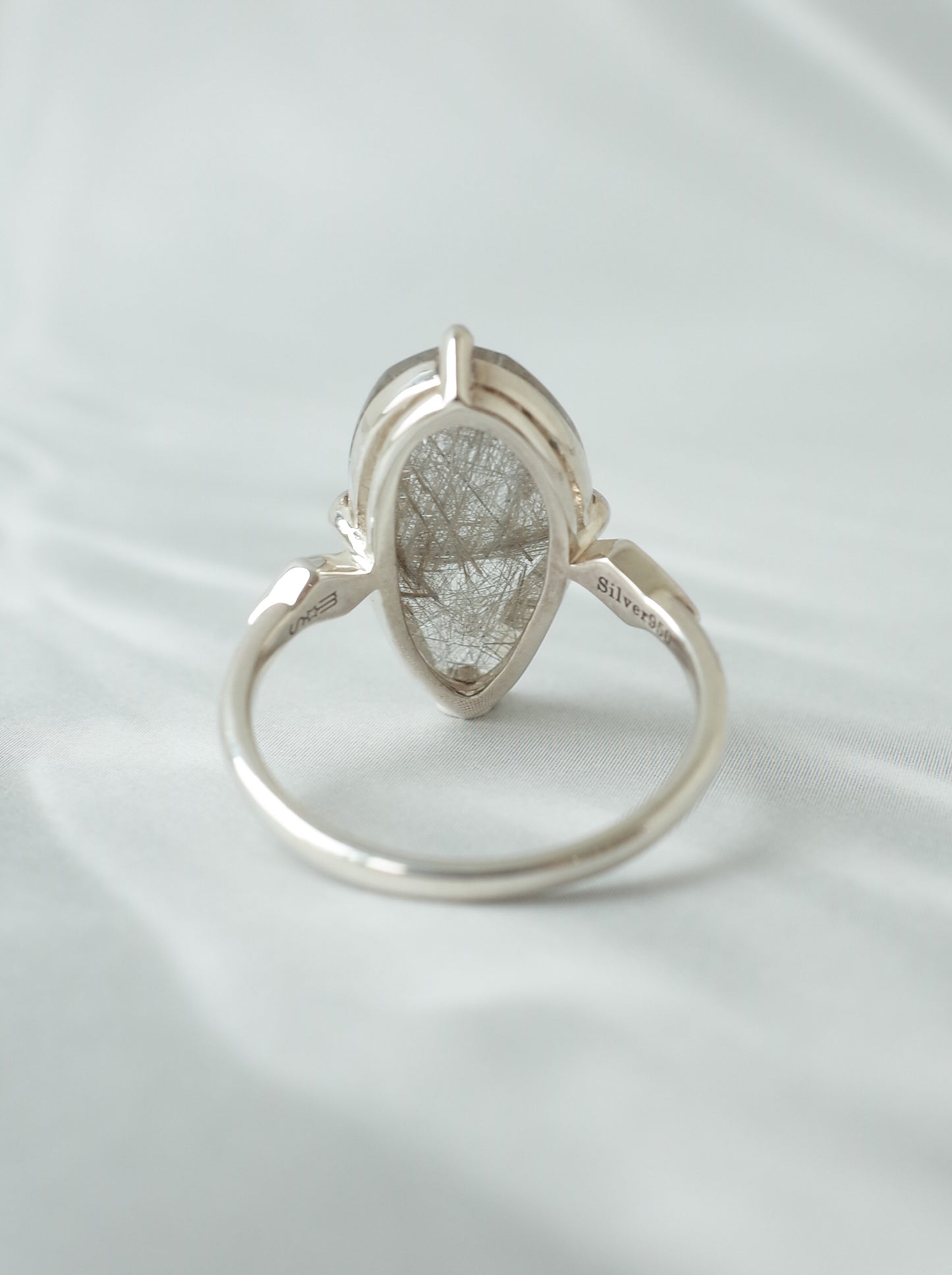 Silver Rutilated Quartz Ring - 1 / cut by CANNA