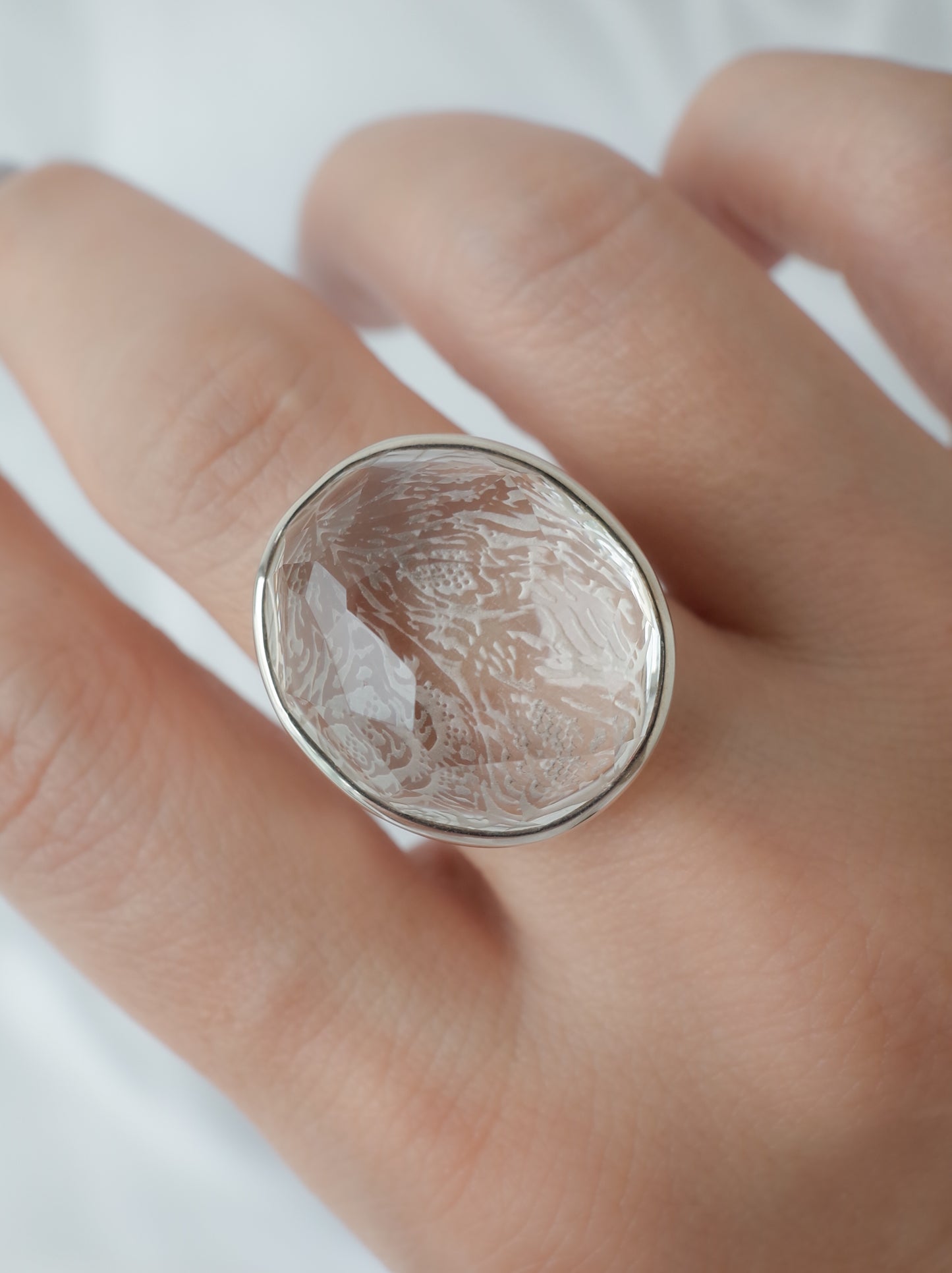 Rock Crystal Ring - 1  / cut by CANNA