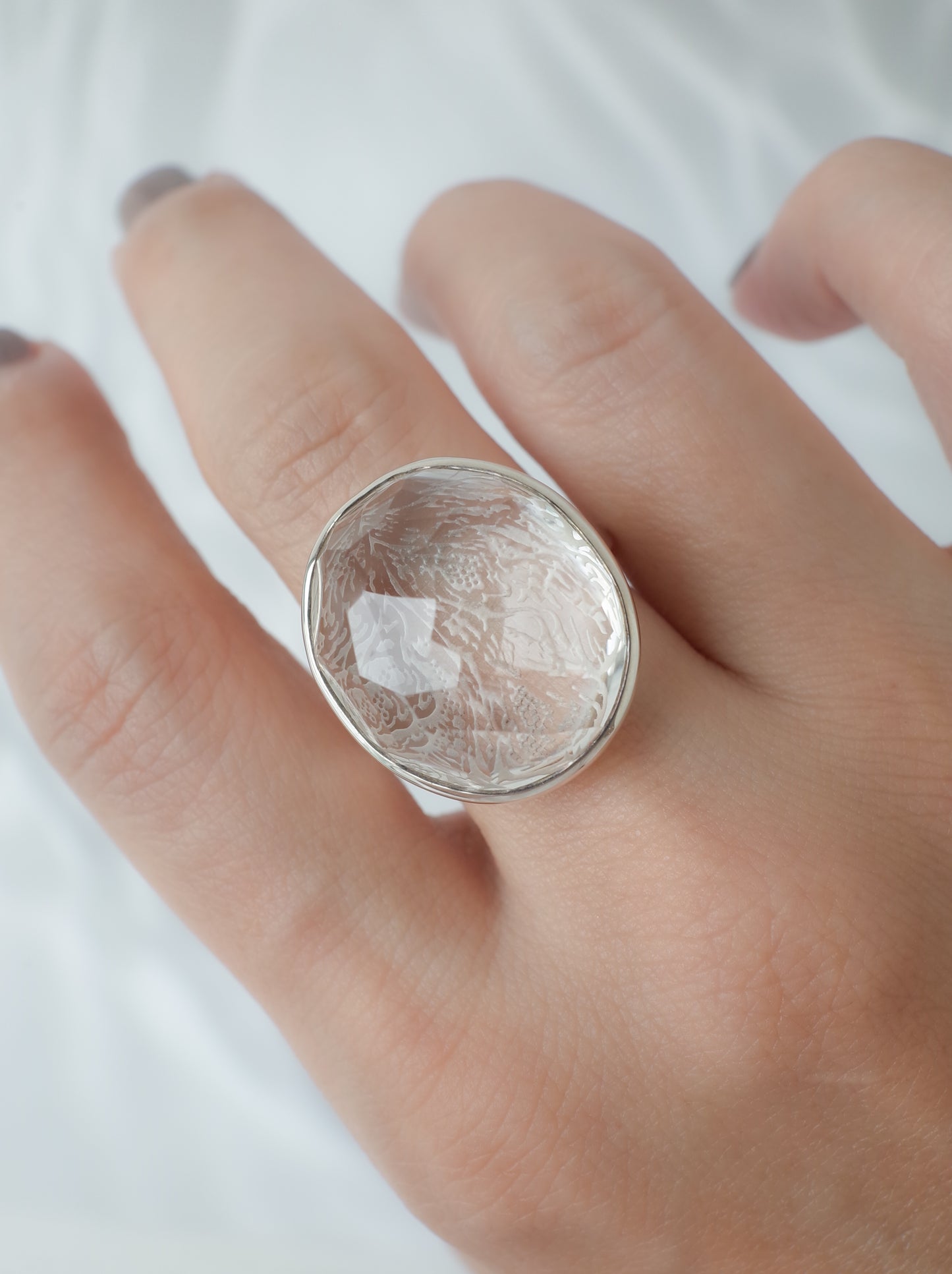 Rock Crystal Ring - 1  / cut by CANNA
