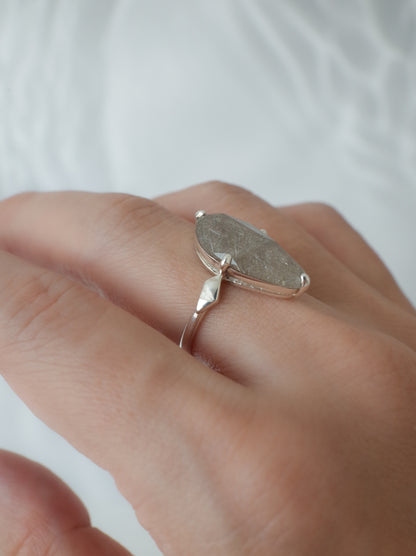 Silver Rutilated Quartz Ring - 1 / cut by CANNA