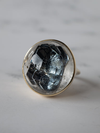 Hematite in Quartz Ring