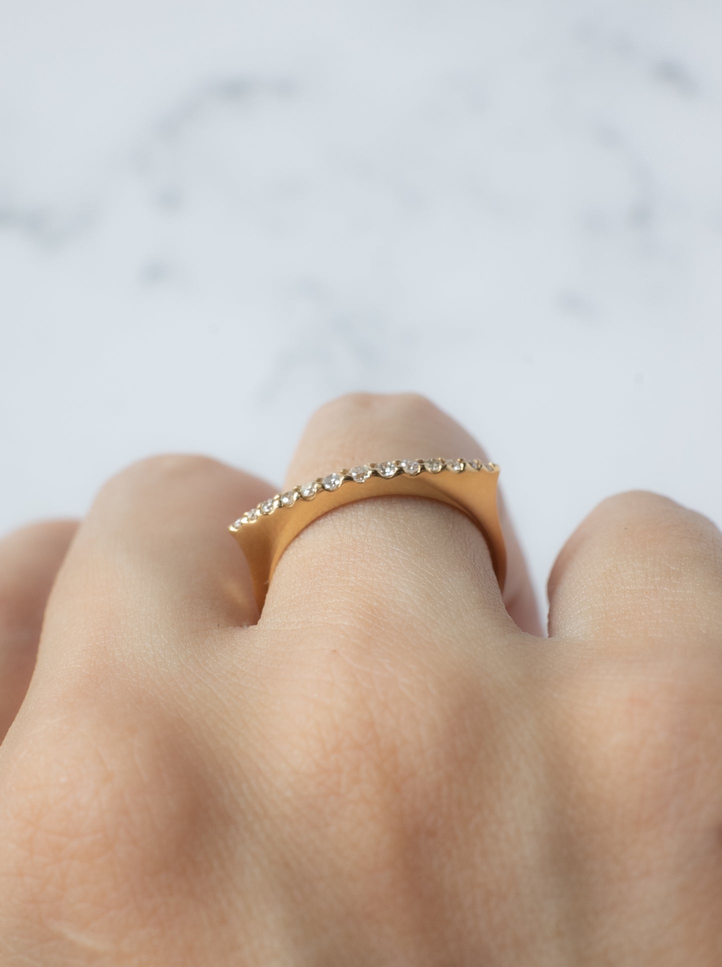 Lunarc Stacking Ring K18YG