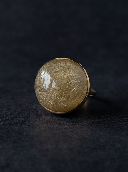 Ruteilated Quartz Ring