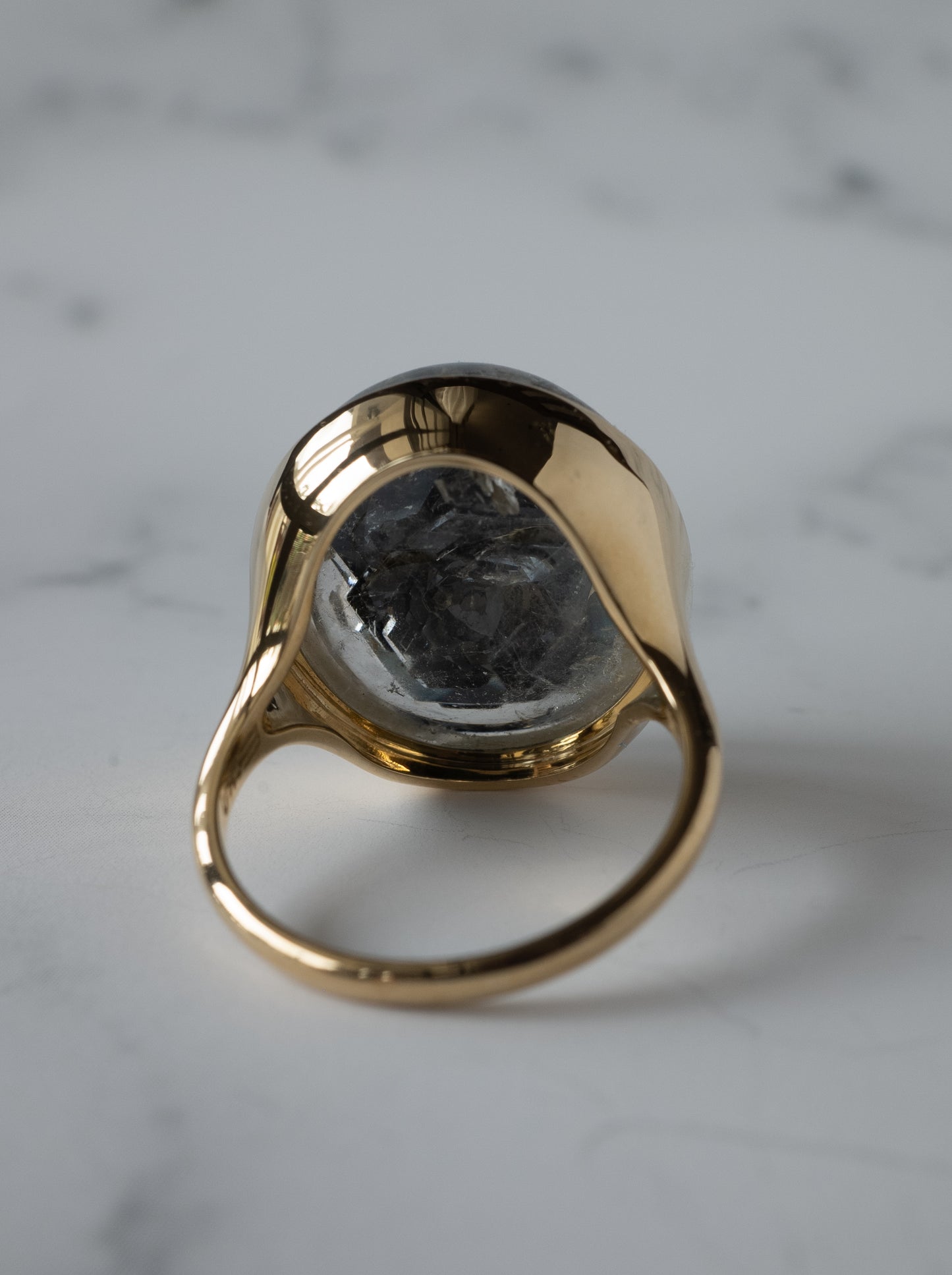 Hematite in Quartz Ring