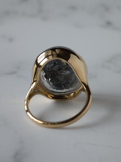 Hematite in Quartz Ring
