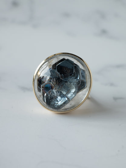 Hematite in Quartz Ring