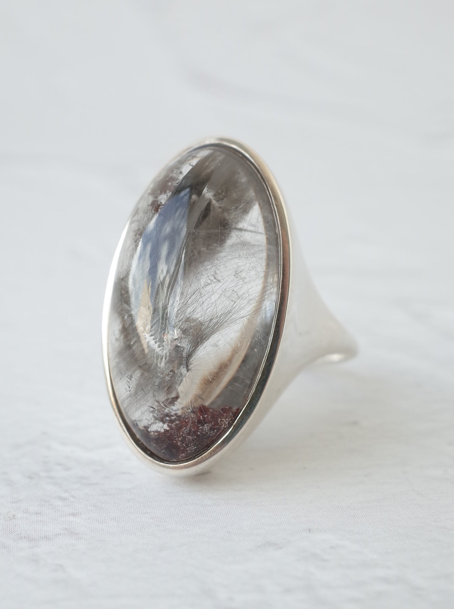 Platinum Rutilated Quartz Ring - 2